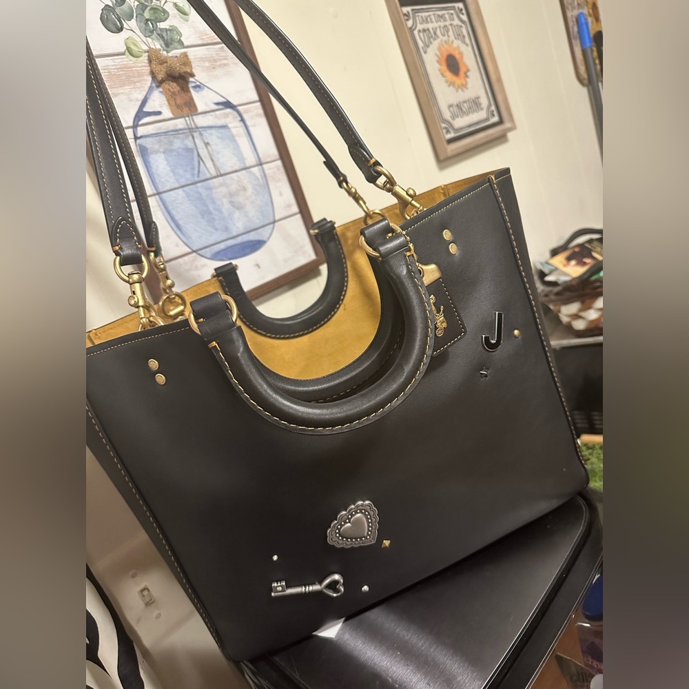 Personalized Coach Rae Tote - Black